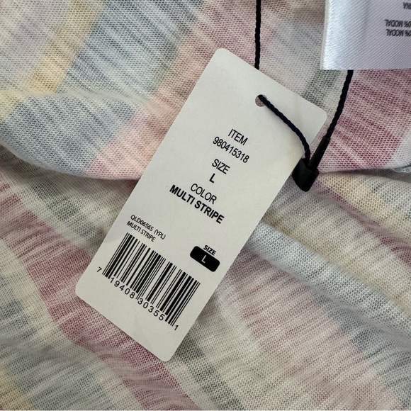 Gap Tank Top Multi-Striped Rainbow Dress Sleeveless Crew Neck Knee Length L NWT - Picture 6 of 7